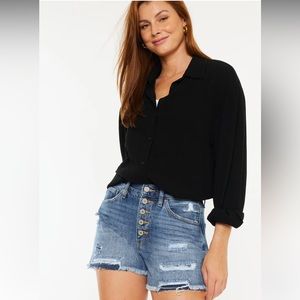 KanCan Krissy Ultra High Rise Mom shorts - sz 30